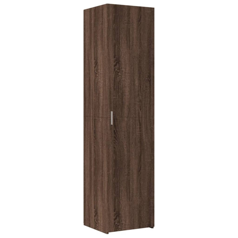 (brown oak) vidaXL Highboard Sideboard Side Cabinet Cupboard Concrete Grey Engineered Wood