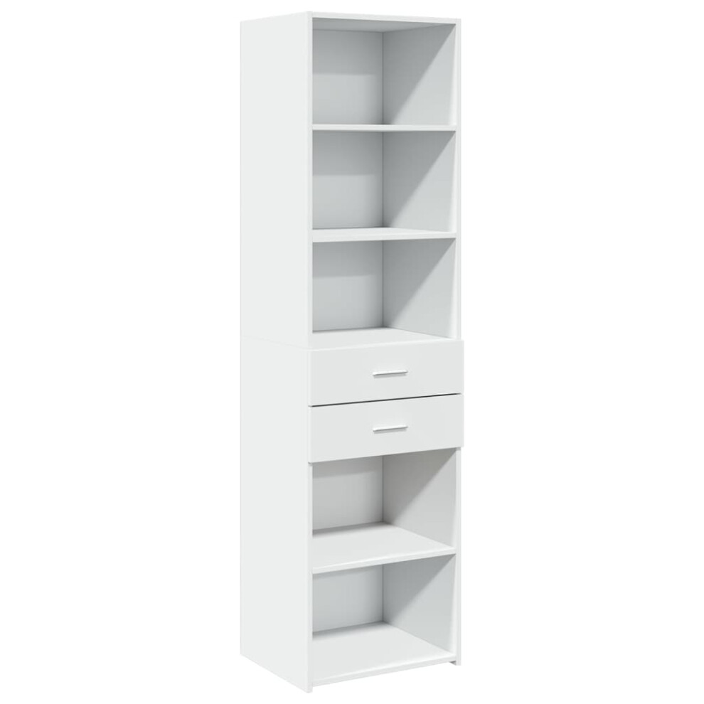 Vidaxl (White) Highboard Sideboard Cabinet Storage Cupboard Brown Oak Engineered Wood