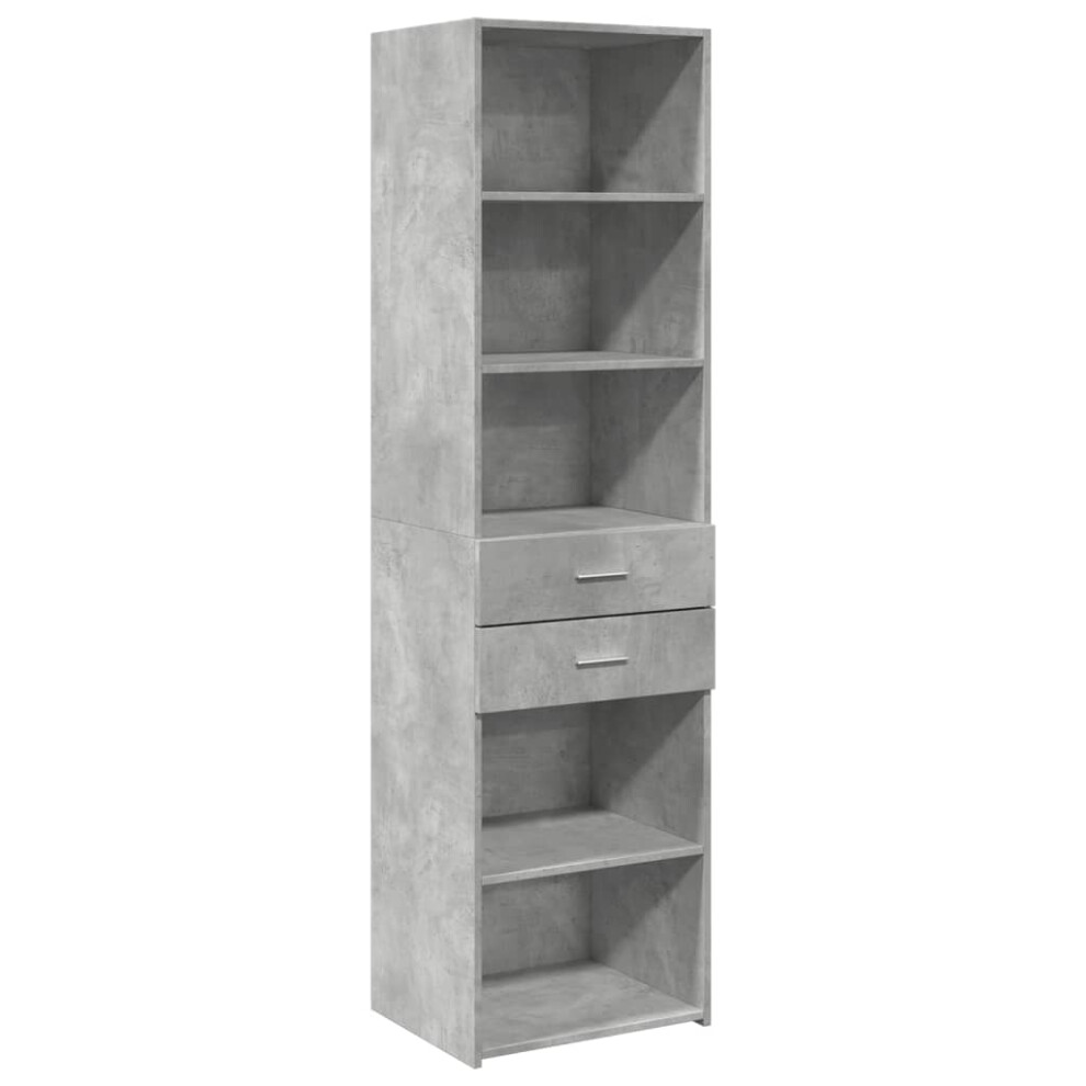 (concrete grey) vidaXL Highboard Sideboard Cabinet Storage Cupboard Brown Oak Engineered Wood