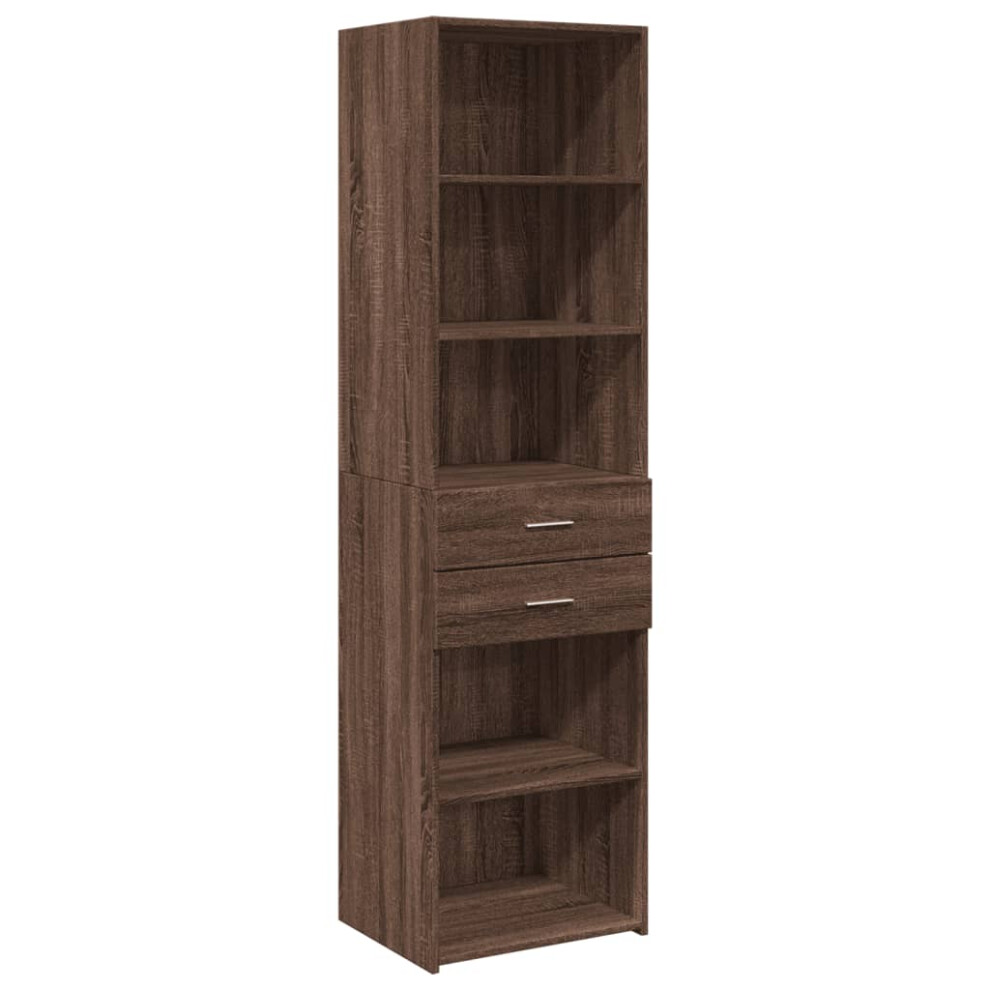 (brown oak) vidaXL Highboard Sideboard Cabinet Storage Cupboard Brown Oak Engineered Wood