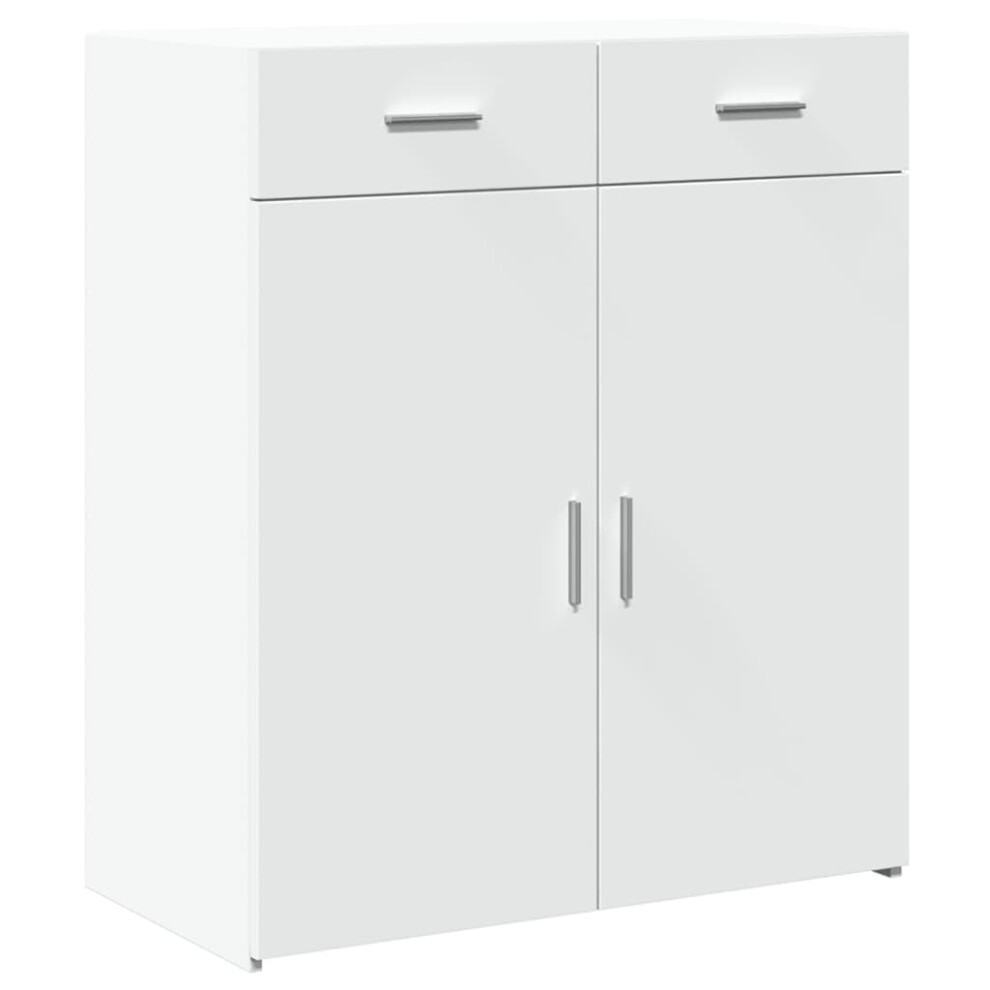 Vidaxl (White) Sideboard Storage Cupboard Cabinet Highboard Brown Oak Engineered Wood