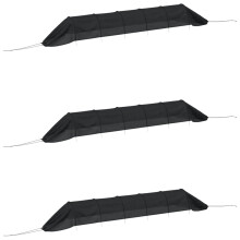 (3 pcs) vidaXL Netting Tunnels Insect Protection Net Black Steel and Polyethylene