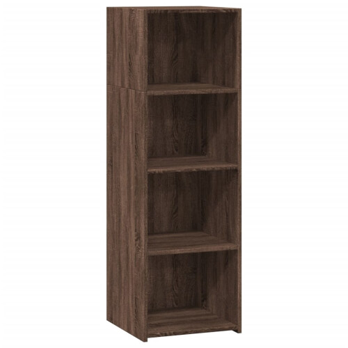 VidaXL (brown oak) vidaXL Highboard Sideboard Side Cabinet Cupboard Concrete Grey Engineered Wood 1