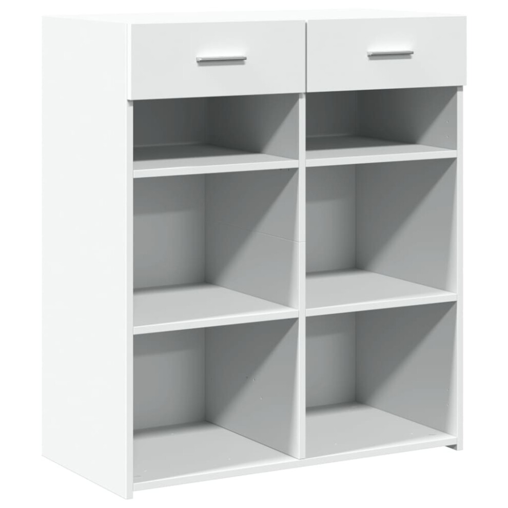 Vidaxl (White) Sideboard Storage Cupboard Cabinet Highboard Brown Oak Engineered Wood