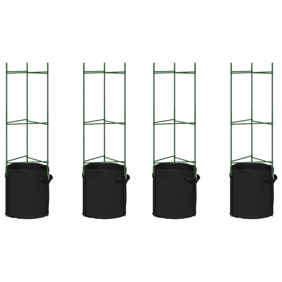 (with bag, 116 cm/ 4 pcs) vidaXL Tomato Cages Garden Climbing Plant Support Tomato Support Steel and PP