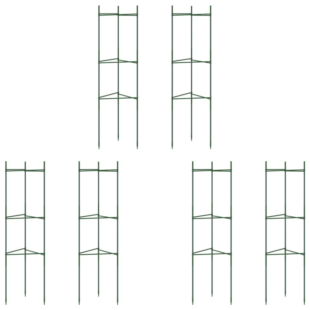 (without bag, 116 cm/ 6 pcs) vidaXL Tomato Cages Garden Climbing Plant Support Tomato Support Steel and PP