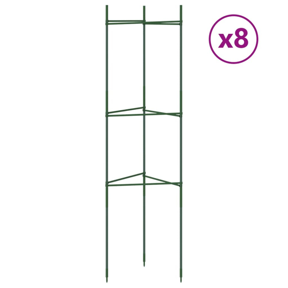 (without bag, 116 cm/ 8 pcs) vidaXL Tomato Cages Garden Climbing Plant Support Tomato Support Steel and PP