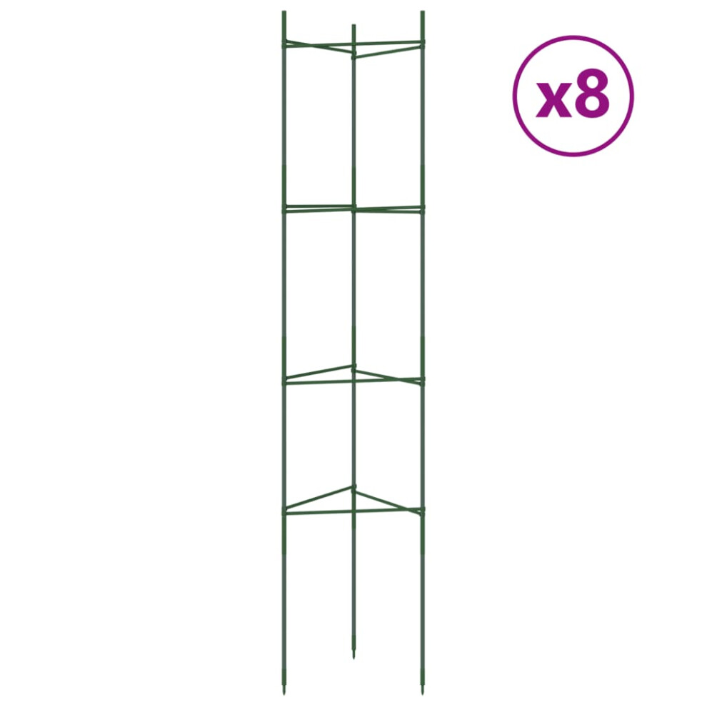 (without bag, 154 cm/ 8 pcs) vidaXL Tomato Cages Garden Climbing Plant Support Tomato Support Steel and PP