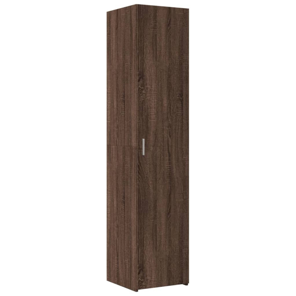 (brown oak) vidaXL Highboard Sideboard Side Cabinet Cupboard Concrete Grey Engineered Wood