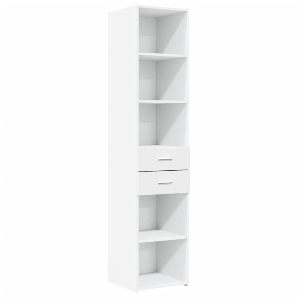 Vidaxl (White) Highboard Sideboard Cabinet Storage Cupboard Black Engineered Wood