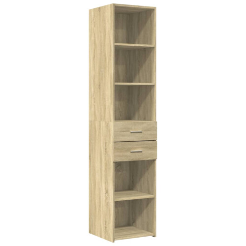 VidaXL (sonoma oak) vidaXL Highboard Sideboard Cabinet Storage Cupboard Black Engineered Wood