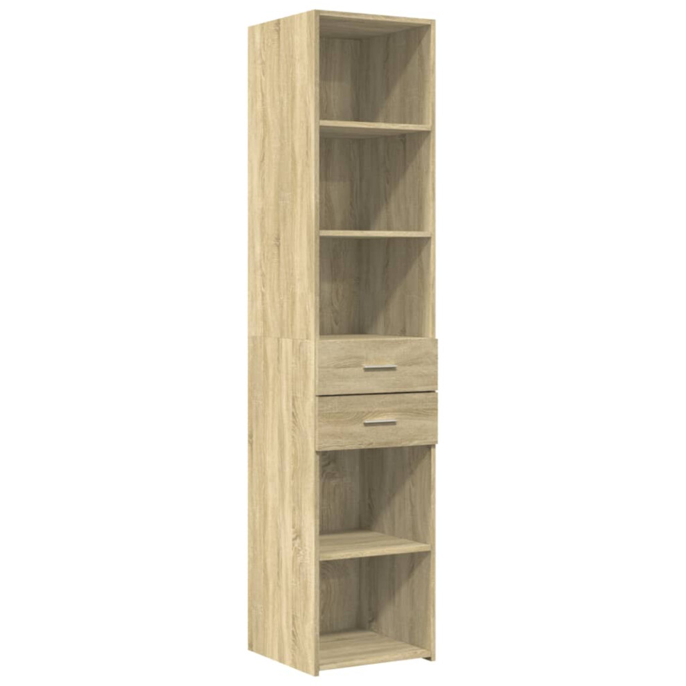 (sonoma oak) vidaXL Highboard Sideboard Cabinet Storage Cupboard Black Engineered Wood