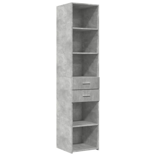 VidaXL (concrete grey) vidaXL Highboard Sideboard Cabinet Storage Cupboard Black Engineered Wood