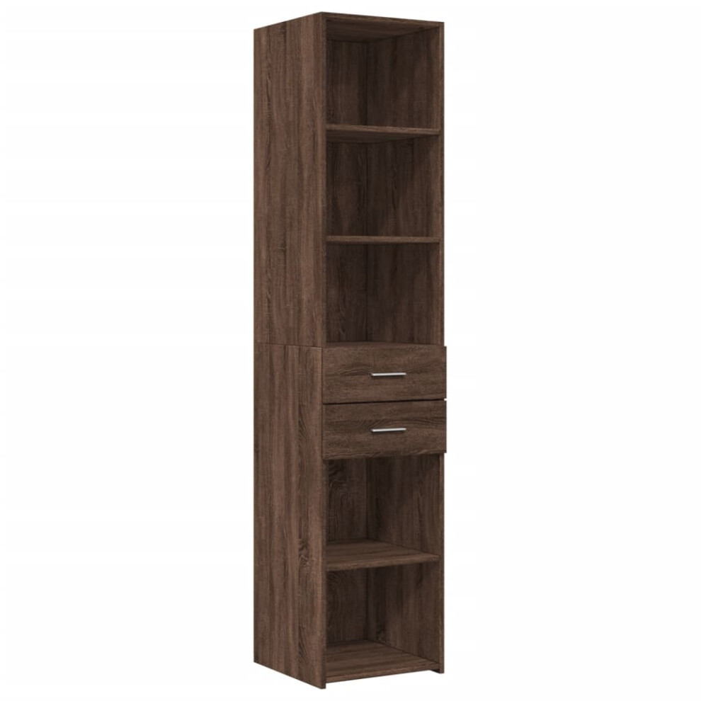 (brown oak) vidaXL Highboard Sideboard Cabinet Storage Cupboard Black Engineered Wood