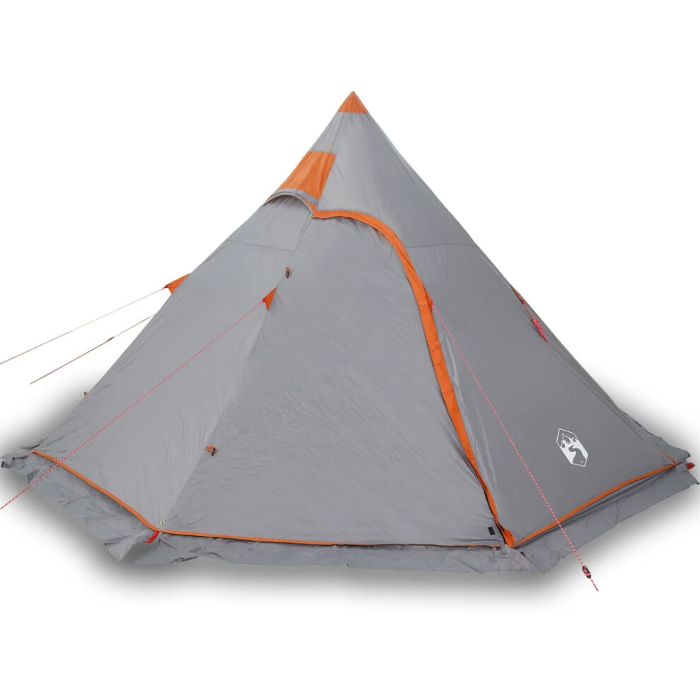 (grey) vidaXL Camping Tent Tipi 5-Person Patio Lightweight Tent Dome Tent Waterproof