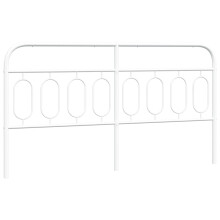 (183 cm) vidaXL Metal Headboard Bedroom Home Bed Header Bed Headboard White 140 cm