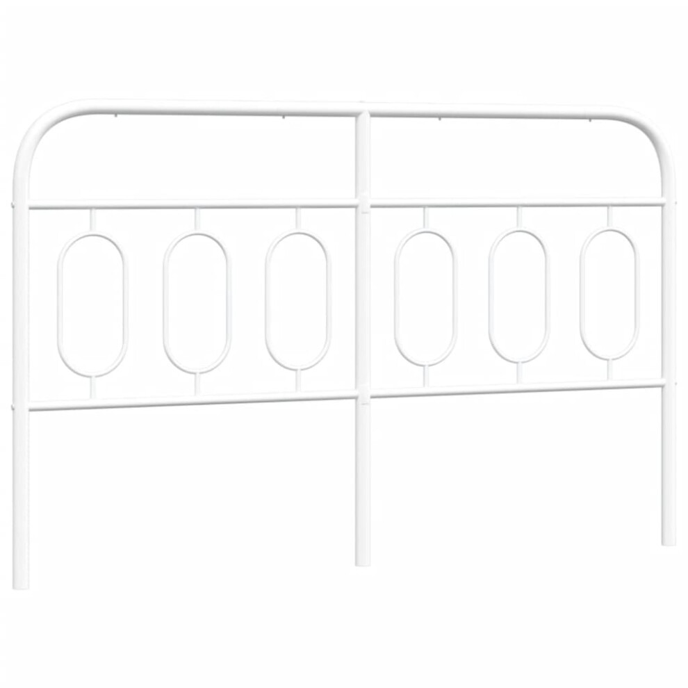 (137 cm) vidaXL Metal Headboard Bedroom Home Bed Header Bed Headboard White 140 cm