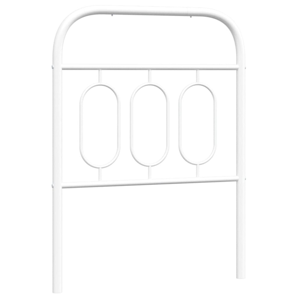 (75 cm) vidaXL Metal Headboard Bedroom Home Bed Header Bed Headboard White 140 cm