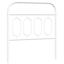 (90 cm) vidaXL Metal Headboard Bedroom Home Bed Header Bed Headboard White 140 cm