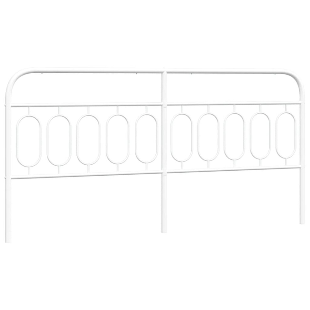 Vidaxl (200 Cm) Metal Headboard Bedroom Home Bed Header Bed Headboard White 140 Cm