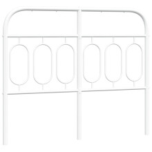 (120 cm) vidaXL Metal Headboard Bedroom Home Bed Header Bed Headboard White 140 cm