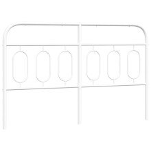 (150 cm) vidaXL Metal Headboard Bedroom Home Bed Header Bed Headboard White 140 cm