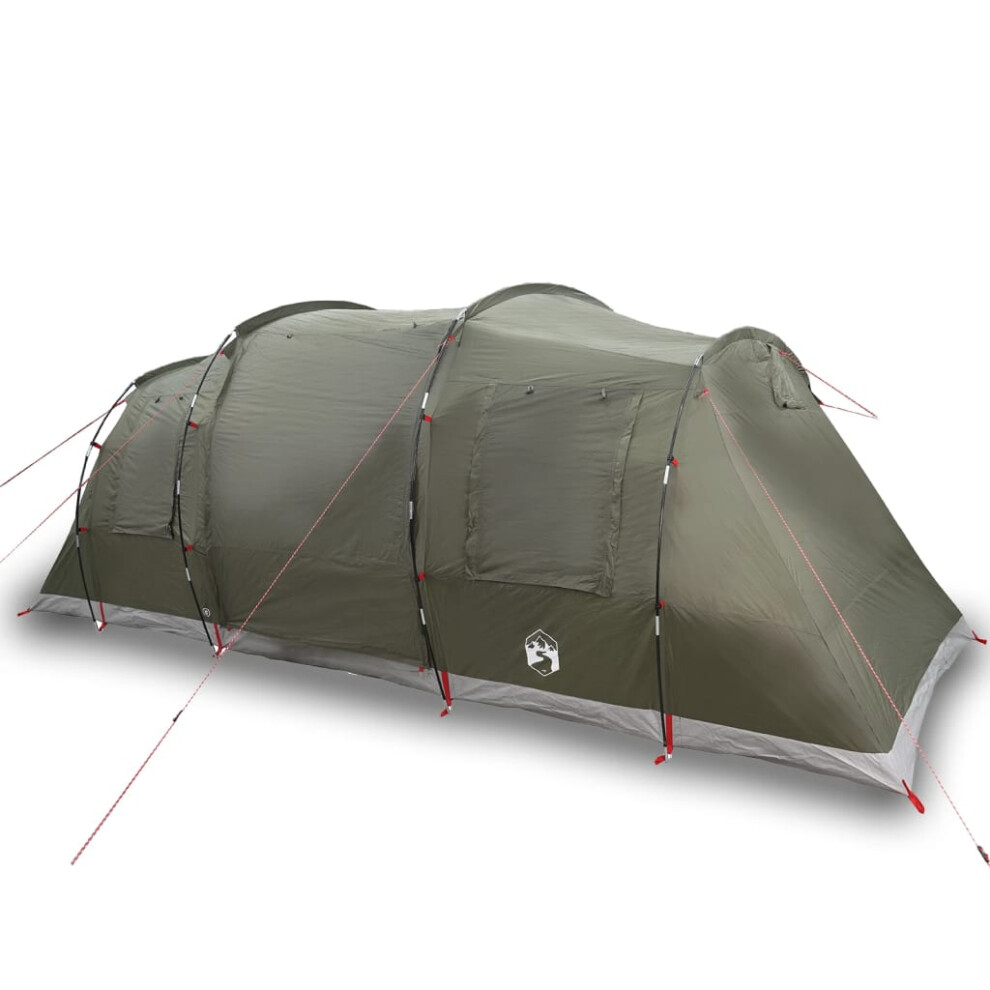 (olive green) vidaXL Family Tent Tunnel 6-Person Camping Tent Lightweight Tent Waterproof