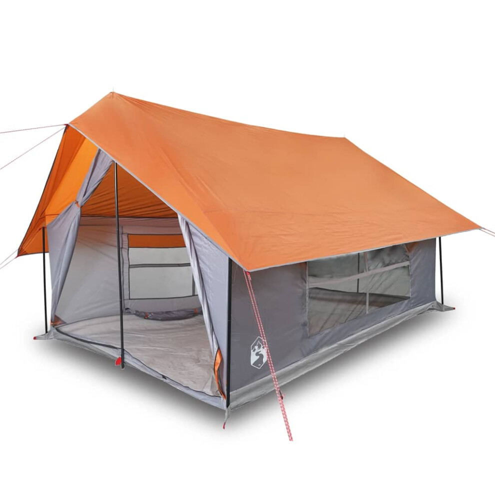 (grey and orange) vidaXL Camping Tent 5-Person Outdoor Lightweight Tent Dome Tent Waterproof