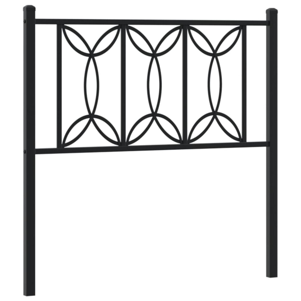 (black, 75 cm) vidaXL Metal Headboard Bedroom Home Decor Bed Header Bed Headboard White 80 cm