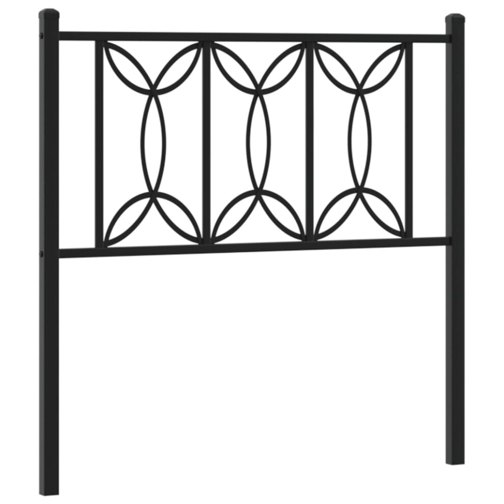 (black, 80 cm) vidaXL Metal Headboard Bedroom Home Decor Bed Header Bed Headboard White 80 cm