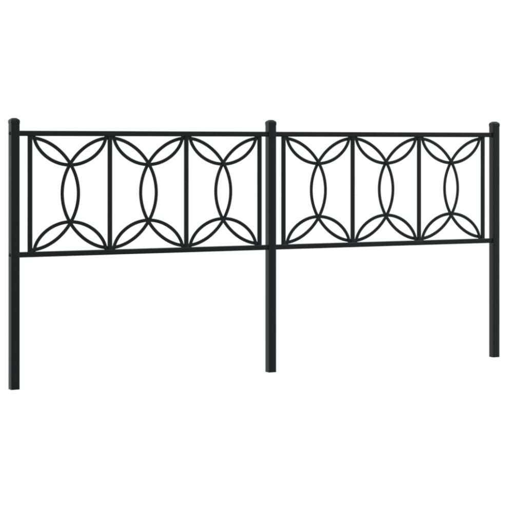 (black, 193 cm) vidaXL Metal Headboard Bedroom Home Decor Bed Header Bed Headboard White 80 cm