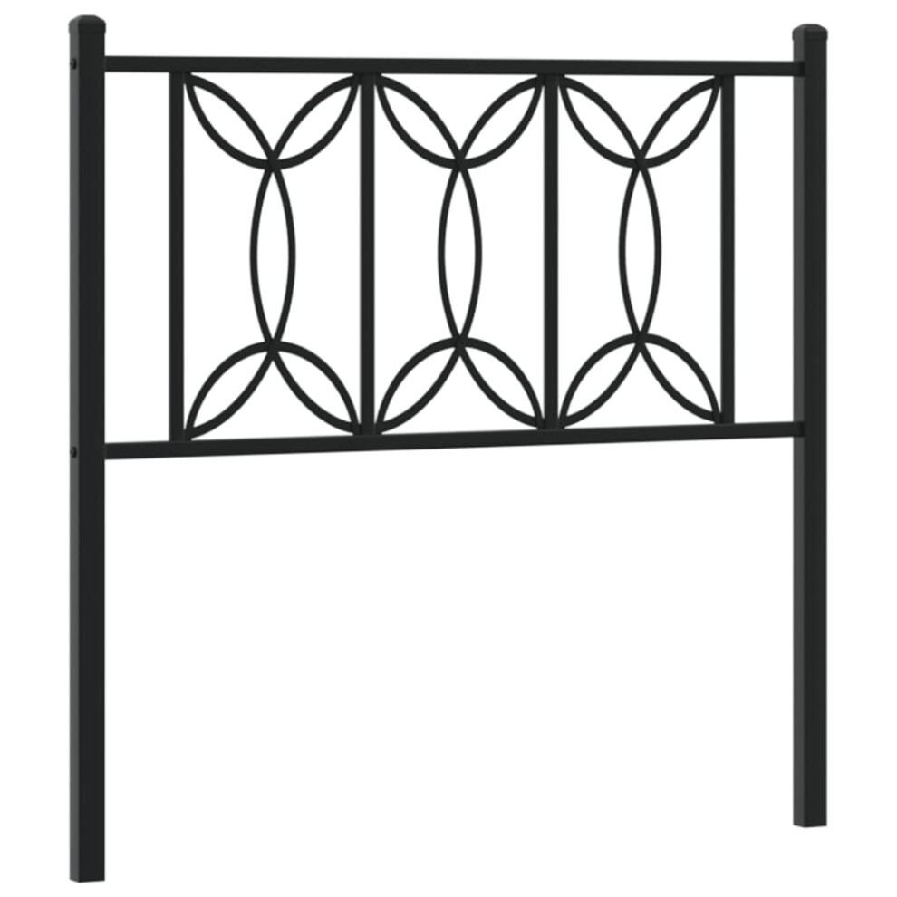 (black, 90 cm) vidaXL Metal Headboard Bedroom Home Decor Bed Header Bed Headboard White 80 cm