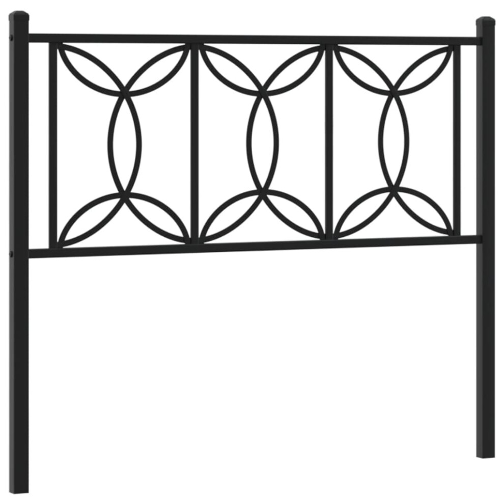 (black, 100 cm) vidaXL Metal Headboard Bedroom Home Decor Bed Header Bed Headboard White 80 cm