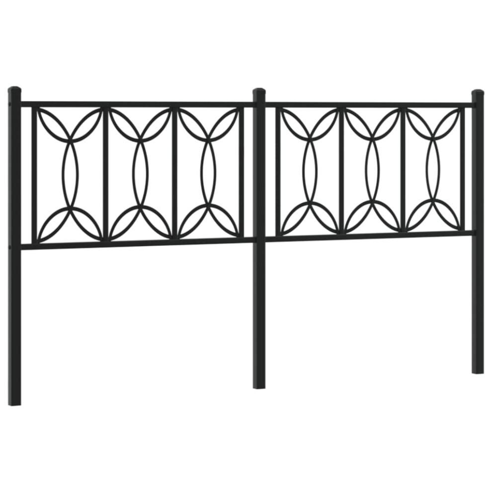 (black, 150 cm) vidaXL Metal Headboard Bedroom Home Decor Bed Header Bed Headboard White 80 cm