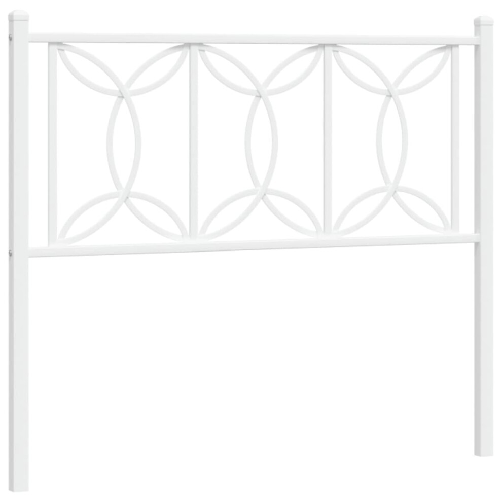 (white, 107 cm) vidaXL Metal Headboard Bedroom Home Decor Bed Header Bed Headboard White 80 cm