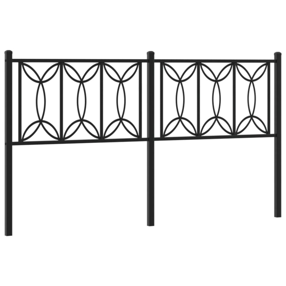 (black, 160 cm) vidaXL Metal Headboard Bedroom Home Decor Bed Header Bed Headboard White 80 cm