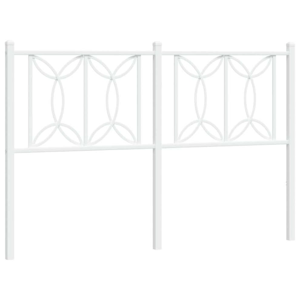 (white, 135 cm) vidaXL Metal Headboard Bedroom Home Decor Bed Header Bed Headboard White 80 cm