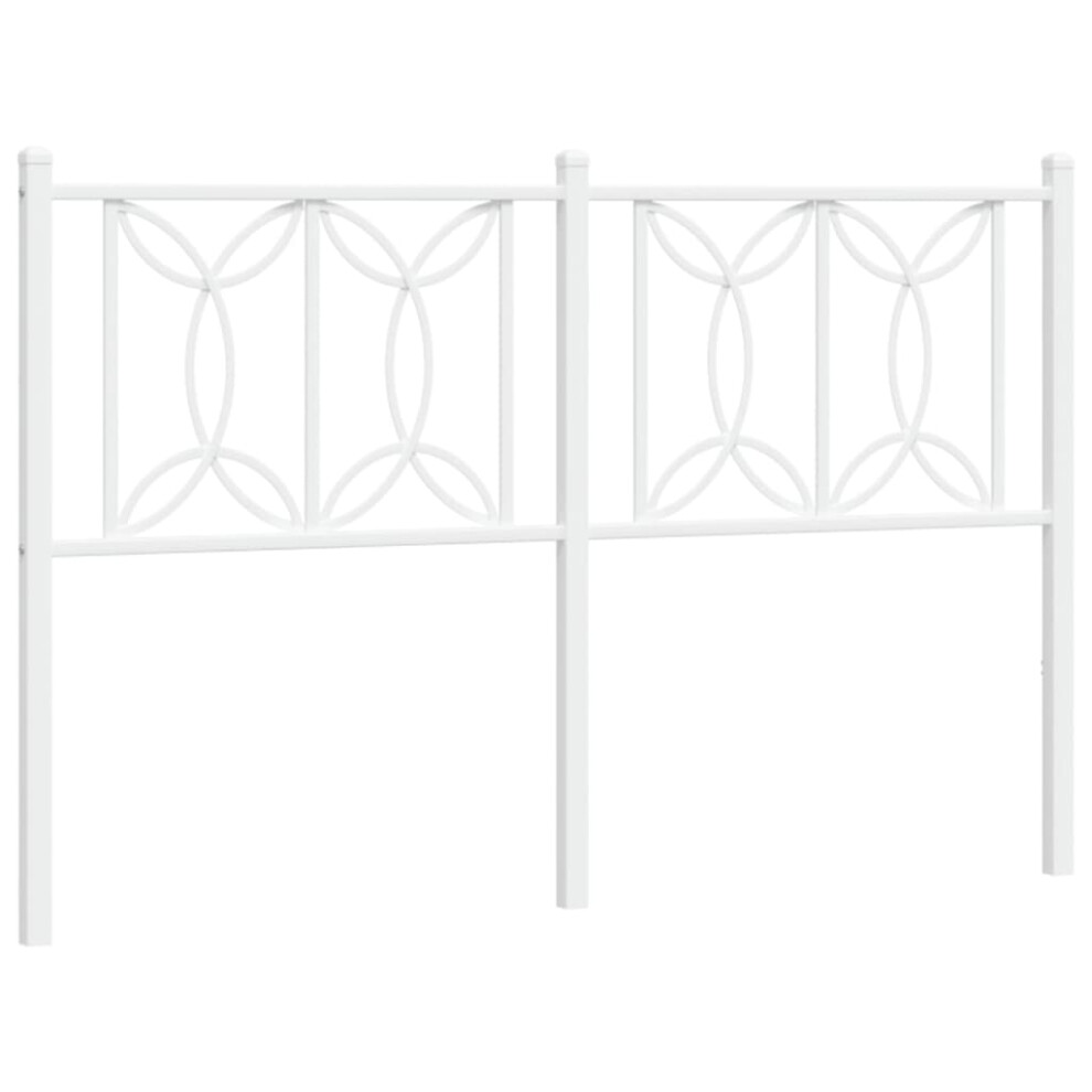 (white, 140 cm) vidaXL Metal Headboard Bedroom Home Decor Bed Header Bed Headboard White 80 Cm