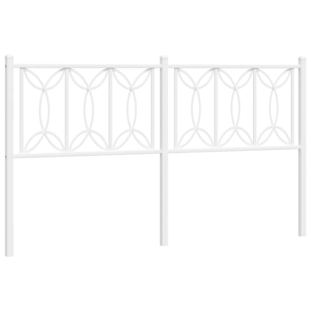 (white, 150 cm) vidaXL Metal Headboard Bedroom Home Decor Bed Header Bed Headboard White 80 cm