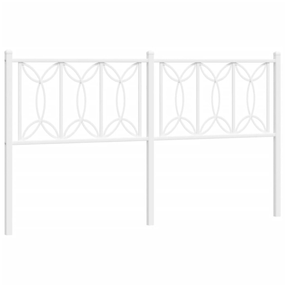 Vidaxl (White, 160 Cm) Metal Headboard Bedroom Home Decor Bed Header Bed Headboard White 80 Cm