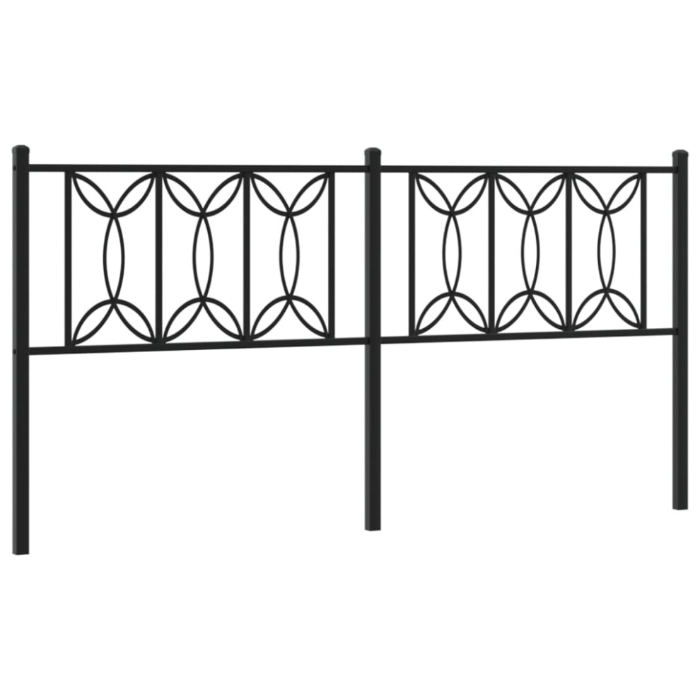 (black, 180 cm) vidaXL Metal Headboard Bedroom Home Decor Bed Header Bed Headboard White 80 Cm