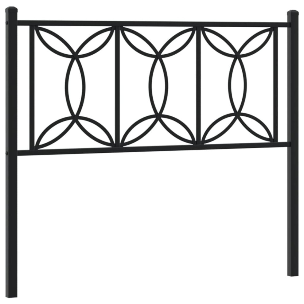 (black, 107 cm) vidaXL Metal Headboard Bedroom Home Decor Bed Header Bed Headboard White 80 cm