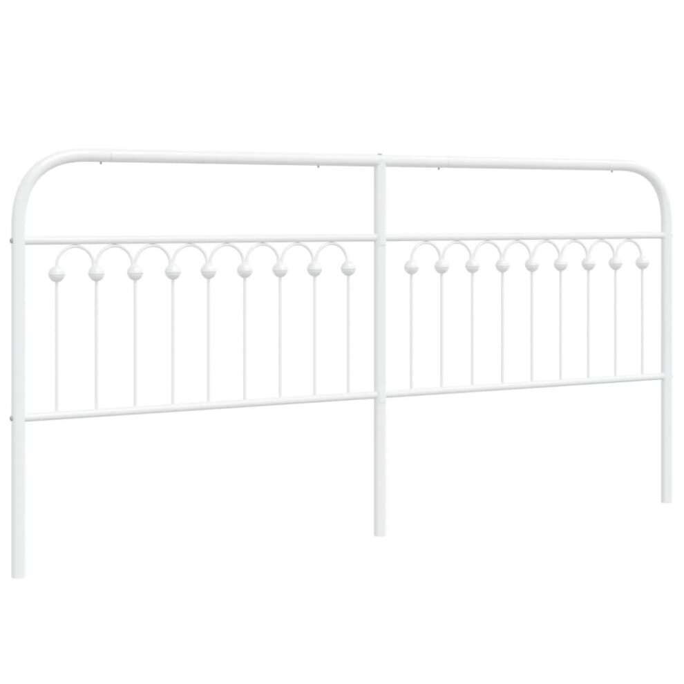 (white, 193 cm) vidaXL Metal Headboard Bedroom Home Bed Header Bed Headboard White 193 cm