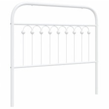 (white, 100 cm) vidaXL Metal Headboard Bedroom Home Bed Header Bed Headboard White 193 cm