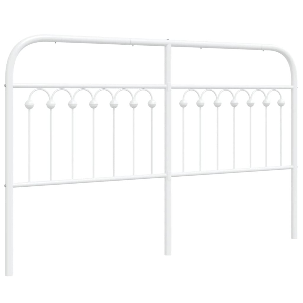 (white, 160 cm) vidaXL Metal Headboard Bedroom Home Bed Header Bed Headboard White 193 cm