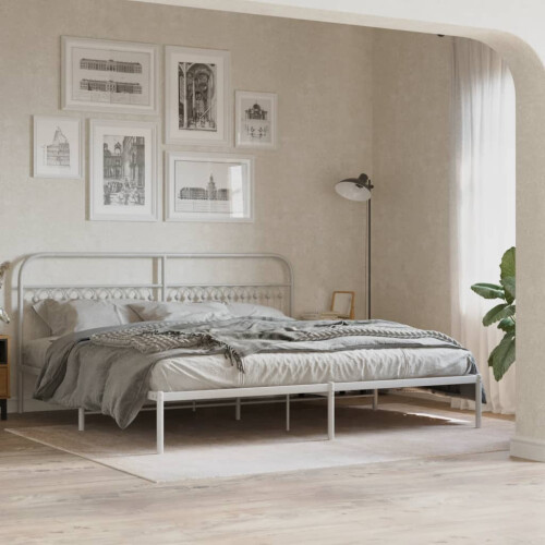 VidaXL vidaXL Ersatz-Kopfteil Metall Weiß 200 cm 2