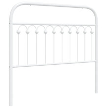 (white, 107 cm) vidaXL Metal Headboard Bedroom Home Bed Header Bed Headboard White 193 cm
