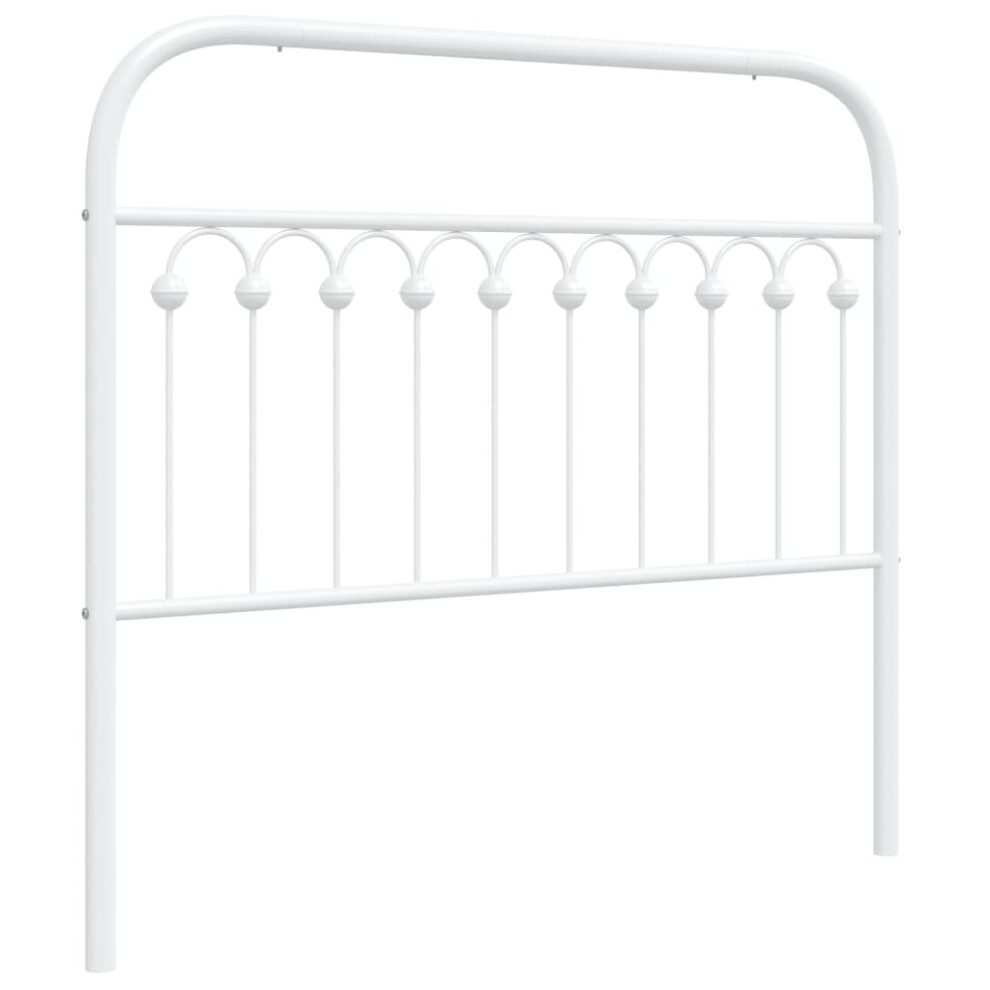 (white, 107 cm) vidaXL Metal Headboard Bedroom Home Bed Header Bed Headboard White 193 cm