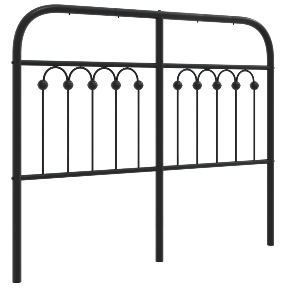 Vidaxl (Black, 120 Cm) Metal Headboard Bedroom Home Bed Header Bed Headboard White 193 Cm