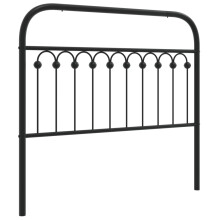 (black, 107 cm) vidaXL Metal Headboard Bedroom Home Bed Header Bed Headboard White 193 cm